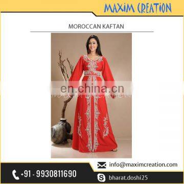 Eye-Catching Occasional Hand Made Aesthetic Kaftan India Dress Available at Affordable Rate