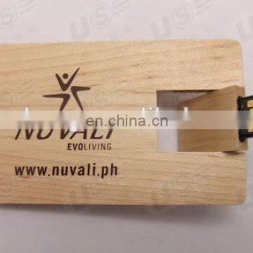 Personalised Custom Rectangle Clamp Wooden Usb Stick Cover