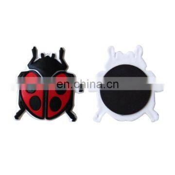 beautiful animal insect lady bug 3d custom soft pvc magnet