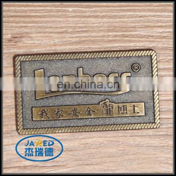 Custom cheap metal zinc alloy badge/label for furniture