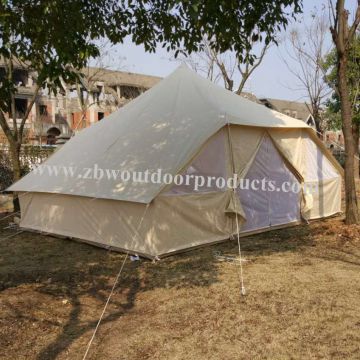 Large 6M Outdoor Camping Cotton Herringbone Tents for Family