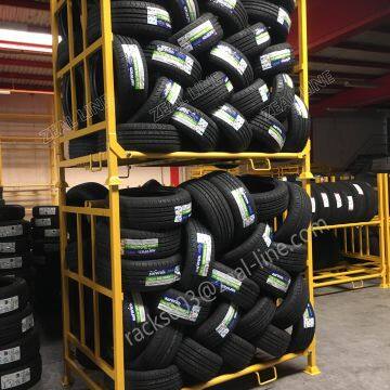 Warehouse Storage Heavy Duty Steel Stacking Tire Racking