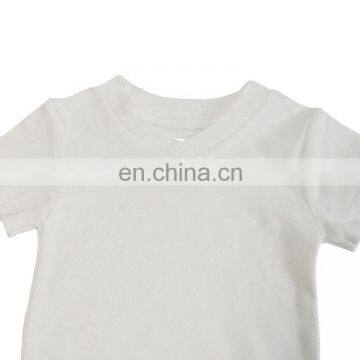 Summer Short Sleeve v Neck Organic Cotton Newborn Baby Romper Suit photo-4