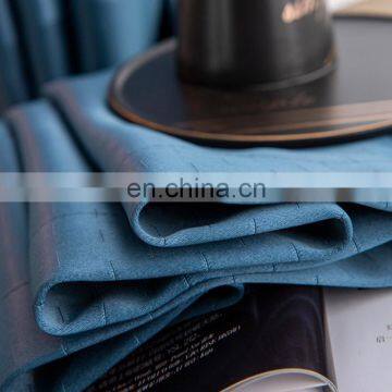 Wholesale Custom Hight Luxury Quality Thickening Imitation Silk Jacquard Bedroom Shading Blackout Curtain for Home and Hotel photo-5