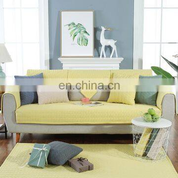 Wholesale Custom 100% Cotton Simple Style Fabrics Striped Non-slip Soft Sofa Cover photo-3