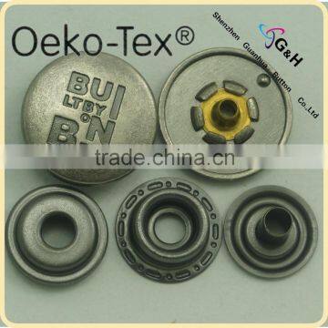 Lead-free and nieckel-free custom clothes zinc alloy metal snap buttons