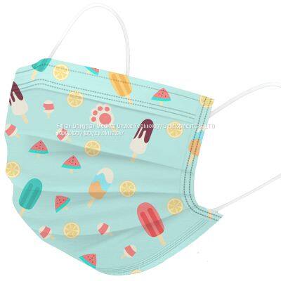 Fujian Printed Spunlaced Non-woven Children's Mask Printed Cloth Digital Positioning Thermal Transfer Printing Customization photo-4