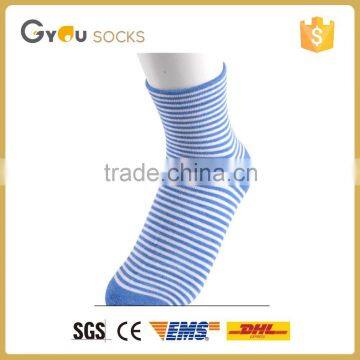 Thin stripes Blue kids cotton Breathable Sporty socks