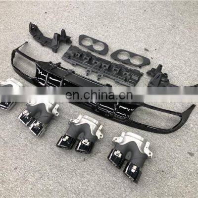 FOR BENZ C Class Coupe Change to C43 AMG DIFFUSER WITH EXHAUST PIPES photo-5