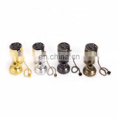 Best Seller Vintage Pendant Light Fixtures Aluminum Edison Bulb Lamp Holder E27 E26 With Zipper Switch photo-4