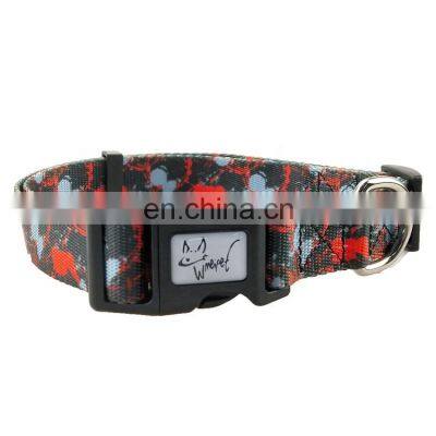 simple design dog collar accept custom pattern and logo adjustable pet collar