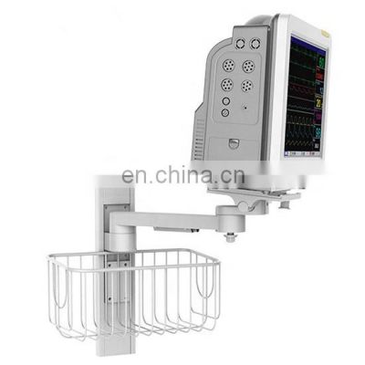 Hospital Good Quality Monitor Stand Aluminum Basket Wall Mount for Patient Monitor