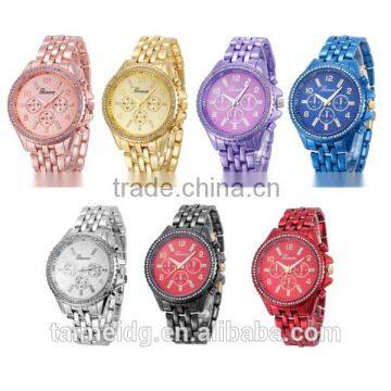 Logo branding woman watches metal geneva