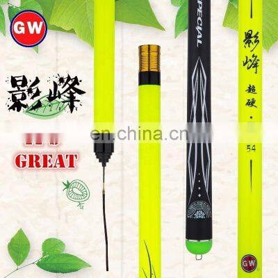 GW  Full carbon fiber Powerful Telescopic  3.6m 4.5m 5.4m 6.3m 7.2m Super hard Ultralight Hand pole Shore Fishing Rod