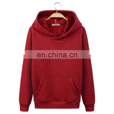 100% Cotton Sweater Customized Terry Long-sleeved Plus Velvet Padded Hoodie photo-3