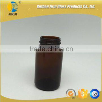 300cc Amber Vitamin Glass Bottles With Lined White Cap photo-4