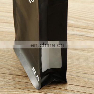 Custom printed aluminum foil flat bottom empty coffee bag with valve