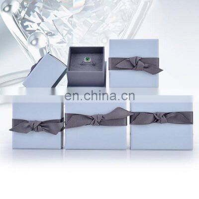 Custom Logo Small Cardboard Jewellery Storage Packaging Wholesale Luxury Paper Jewelry Box With flocking