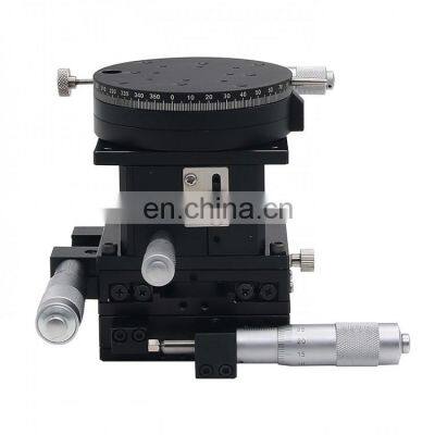 80x80mm Crossed Guide Rail SEMXYZR-80 XYZR 4-Axis Micrometer Linear Stage Manual Linear Stage photo-4