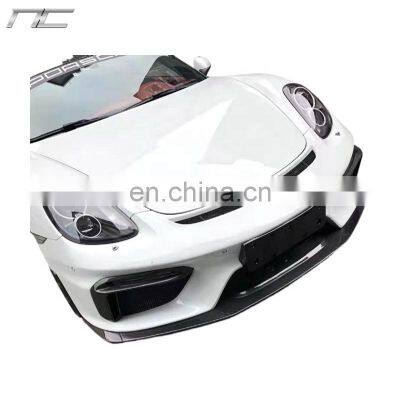 Latest New Design Pur + Carbon Fiber material GT4 Style Bodykit Front Bumper rear diffuser For 2012-2016 cayman boxster 981