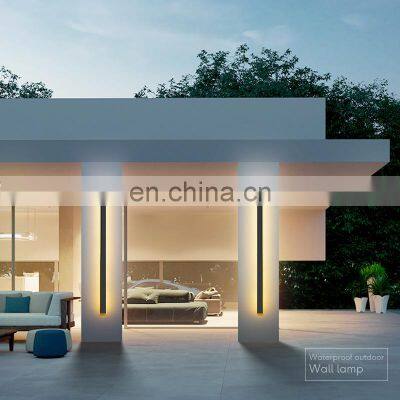Customizable LED Long Strip Modern Household LED Black Waterproof Aisle Garden Porch Sconce Outdoor Wall Light
