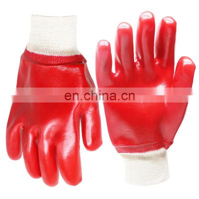 Red Oil Resistant Chemical  Glove PVC Chemical  Gloves Safety Work Gloves