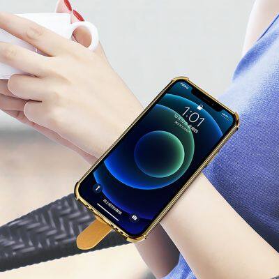 Cooling Electroplated Crocodile Wristband All Inclusive Phone Case for Girls for Iphone 6 7 8p X XR 11 12 13 14 Pro Max photo-4