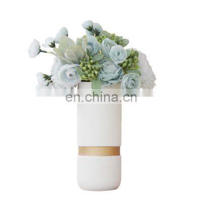 Home Decor Accessories Luxury Decorating Ceramic  & Porcelain Vase Flower Decorative Nordic Designer Modern White Vases