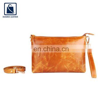 Fashion Style 2020 New Arrival Nickel Fitting and Zip Closure Type Genuine Leather Women Sling Bag