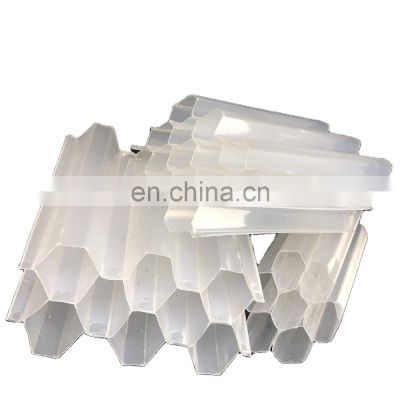 Sewage water treatment sedimentation lamella clarifier inclined pipeline packing media hexagonal honeycomb 50mm tube settler