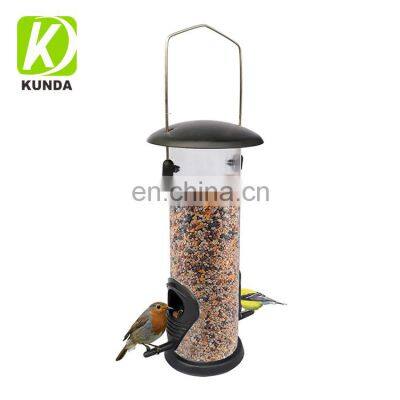 Garden Transparent Hanging Bird Feeder with Standing Pole