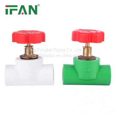 Ifan Customized Plastic PPR Pipe Fitting High Pressure Pn25 PPR Stop Valve