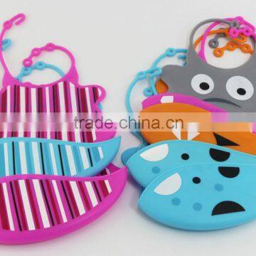 Cute Animal Printed Plain White Baby Bibs Wholesale photo-6