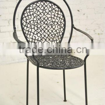 latest design decorative iron bistro garden chair