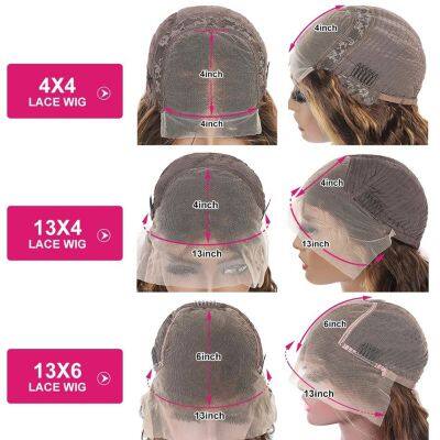 Ash Blonde Highlights Loose Deep Wave Virgin Roots 180% Ombre Human Hair Full Lace Wig for Women 13X6 HD Lace Frontal Wigs photo-5