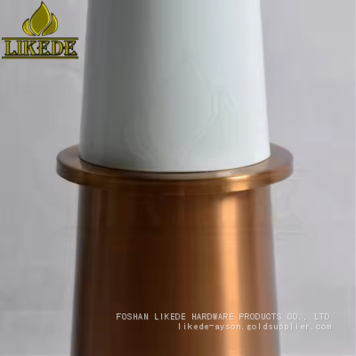 Luxury Modern Brushed Rose Gold Metal Round Rose Gold Stainless Steel Dining Table Base Furniture Legs photo-3