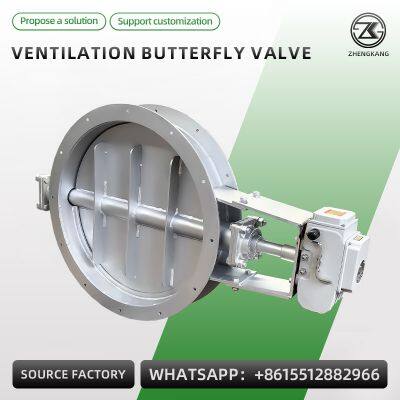 Electric Ventilation Butterfly Valve Heavy Duty Air Duct Control Valve for Industrial Ventilation