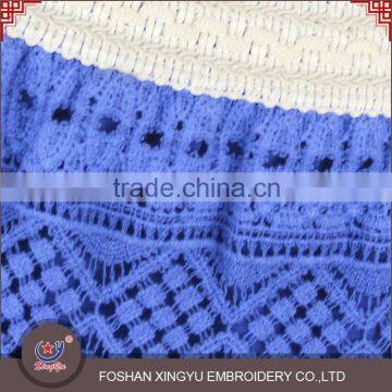 New Design Promotional Soft Latest Fashion Blue Knit Lace Crochet Lace Skirt for Women in Stock photo-2