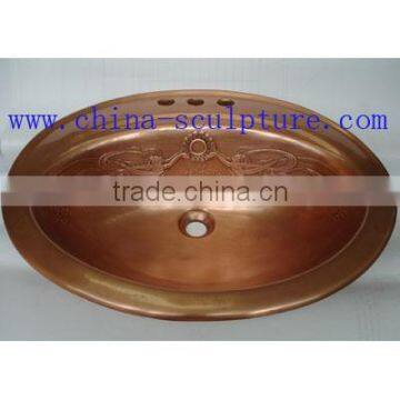 hotel furnishing decoration/antique copper sink