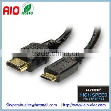 Mini HDMI Cable, High Speed with Ethernet, HDMI Male to Mini HDMI Male (Type C) for Camera and Tablet