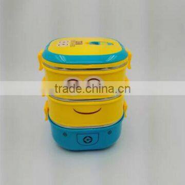 Custom Healthy Food Warmer Lunch Box, 3 Layer Stainless Steel Lunch Box photo-3