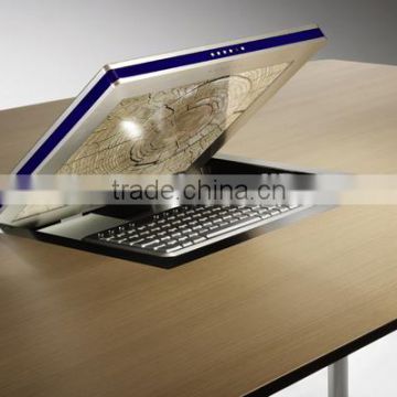 CE Marked Flip Up Motorized Desk Lift For LCD Computer Monitor Screen