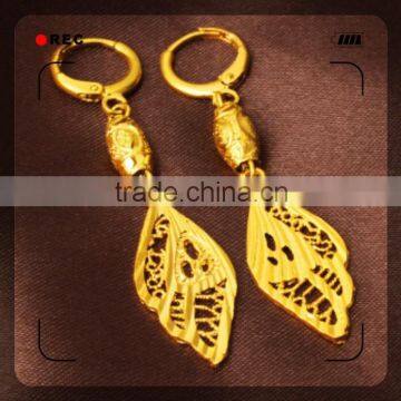 100% Brass Copper Alloy Plating Gold Simple Gold Earring Designs for Women photo-4