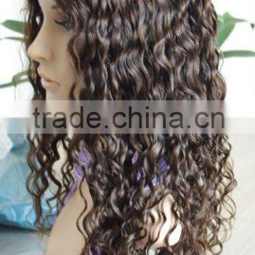 Curly Natural Color Brazilian Virgin Human Hair Silk Top Full Lace Wigs                        
                                                Quality Choice