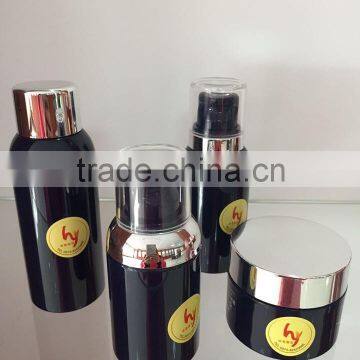 Skin Care Use Cosmetic Plastic Bottle With Gold Cap