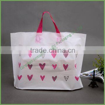 Custom Printed Square Bottom Plastic Shopping Bags with Handle