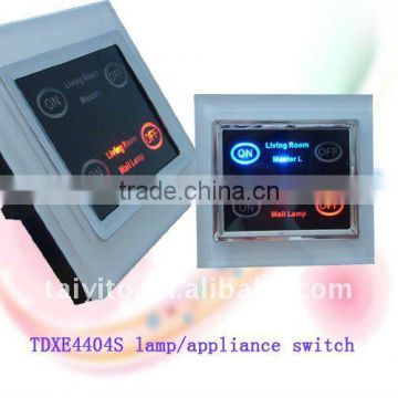 TDXE4404S Touch Screen Switch/X10 Signal Switch/2 Gang Switch/Remote Control Switch