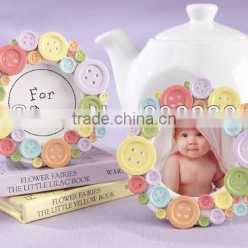 Cute lovely colorful rainbow button photo frame baby shower gift to your guest