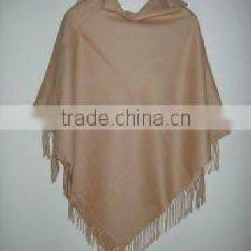 Camel Color Cashmere Poncho