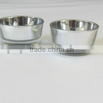 Silverd Small glass candle holders